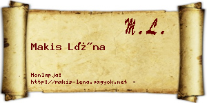 Makis Léna névjegykártya